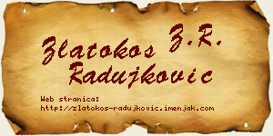 Zlatokos Radujković vizit kartica